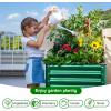 imageLand Guard Galvanized Raised Garden Bed with Legs Galvanized Planter Raised Garden Boxes Outdoor Oval Large Metal Raised Garden Beds for VegetablesGreenGreen