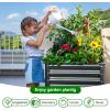 imageLand Guard Galvanized Raised Garden Bed with Legs Galvanized Planter Raised Garden Boxes Outdoor Oval Large Metal Raised Garden Beds for VegetablesGreenGray