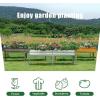 imageLand Guard Galvanized Raised Garden Bed with Legs Galvanized Planter Raised Garden Boxes Outdoor Oval Large Metal Raised Garden Beds for VegetablesGreenSilver