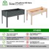 imageLand Guard Galvanized Raised Garden Bed with Legs Galvanized Planter Raised Garden Boxes Outdoor Oval Large Metal Raised Garden Beds for VegetablesGreenGray