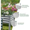 imageLand Guard Galvanized Raised Garden Bed with Legs Galvanized Planter Raised Garden Boxes Outdoor Oval Large Metal Raised Garden Beds for VegetablesGreenSilver