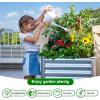 imageLand Guard Galvanized Raised Garden Bed with Legs Galvanized Planter Raised Garden Boxes Outdoor Oval Large Metal Raised Garden Beds for VegetablesGreenSilver