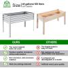 imageLand Guard Galvanized Raised Garden Bed with Legs Galvanized Planter Raised Garden Boxes Outdoor Oval Large Metal Raised Garden Beds for VegetablesGreenSilver