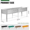 imageLand Guard Galvanized Raised Garden Bed with Legs Galvanized Planter Raised Garden Boxes Outdoor Oval Large Metal Raised Garden Beds for VegetablesGreenSilver