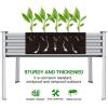 imageLand Guard Galvanized Raised Garden Bed with Legs Galvanized Planter Raised Garden Boxes Outdoor Oval Large Metal Raised Garden Beds for VegetablesGreenSilver