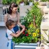 imageLand Guard Galvanized Raised Garden Bed with Legs Galvanized Planter Raised Garden Boxes Outdoor Oval Large Metal Raised Garden Beds for VegetablesGreenSilver