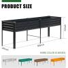 imageLand Guard Galvanized Raised Garden Bed with Legs Galvanized Planter Raised Garden Boxes Outdoor Oval Large Metal Raised Garden Beds for VegetablesGreenGray