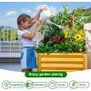 imageLand Guard Galvanized Raised Garden Bed with Legs Galvanized Planter Raised Garden Boxes Outdoor Oval Large Metal Raised Garden Beds for VegetablesGreenYellow