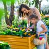 imageLand Guard Galvanized Raised Garden Bed with Legs Galvanized Planter Raised Garden Boxes Outdoor Oval Large Metal Raised Garden Beds for VegetablesGreenYellow
