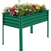 imageLand Guard Galvanized Raised Garden Bed with Legs Galvanized Planter Raised Garden Boxes Outdoor Oval Large Metal Raised Garden Beds for VegetablesGreenGreen