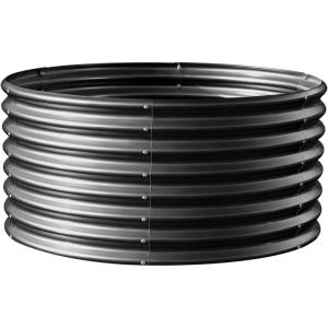 imageLand Guard 442ft Galvanized Raised Garden Bed Kit Round Galvanized Planter Raised Garden Boxes Outdoor Large Metal Raised Garden Beds for Vegetables GreyGray
