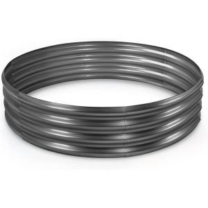 imageLand Guard Galvanized Raised Garden Bed 2Pcs Planter Raised Garden Beds Outdoor Round Clearance Raised Garden Beds for Gardening Vegetables 4x4x1ft2grey
