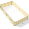 imageLand Guard 1241ft Galvanized Raised Garden Bed Kit for Vegetables Galvanized Super Large Metal Planter Raised Garden Boxes Outdoor359 Gallon CapacityCream Yellow