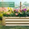 imageLand Guard 1241ft Galvanized Raised Garden Bed Kit for Vegetables Galvanized Super Large Metal Planter Raised Garden Boxes Outdoor359 Gallon CapacityCream Yellow