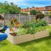 imageLand Guard 1241ft Galvanized Raised Garden Bed Kit for Vegetables Galvanized Super Large Metal Planter Raised Garden Boxes Outdoor359 Gallon CapacityCream Yellow