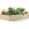 imageLand Guard 1241ft Galvanized Raised Garden Bed Kit for Vegetables Galvanized Super Large Metal Planter Raised Garden Boxes Outdoor359 Gallon CapacityCream Yellow
