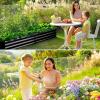 imageLand Guard 1241ft Galvanized Raised Garden Bed Kit for Vegetables Galvanized Super Large Metal Planter Raised Garden Boxes Outdoor359 Gallon CapacityGray