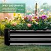 imageLand Guard 1241ft Galvanized Raised Garden Bed Kit for Vegetables Galvanized Super Large Metal Planter Raised Garden Boxes Outdoor359 Gallon CapacityGray