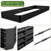 imageLand Guard 1241ft Galvanized Raised Garden Bed Kit for Vegetables Galvanized Super Large Metal Planter Raised Garden Boxes Outdoor359 Gallon CapacityGray