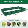 imageLand Guard 1241ft Galvanized Raised Garden Bed Kit for Vegetables Galvanized Super Large Metal Planter Raised Garden Boxes Outdoor359 Gallon CapacityGreen
