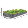 imageLand Guard 1241ft Galvanized Raised Garden Bed Kit for Vegetables Galvanized Super Large Metal Planter Raised Garden Boxes Outdoor359 Gallon CapacityGray