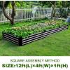 imageLand Guard 1241ft Galvanized Raised Garden Bed Kit for Vegetables Galvanized Super Large Metal Planter Raised Garden Boxes Outdoor359 Gallon CapacityGray