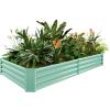 imageLand Guard 1241ft Galvanized Raised Garden Bed Kit for Vegetables Galvanized Super Large Metal Planter Raised Garden Boxes Outdoor359 Gallon CapacityLime Green