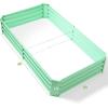 imageLand Guard 1241ft Galvanized Raised Garden Bed Kit for Vegetables Galvanized Super Large Metal Planter Raised Garden Boxes Outdoor359 Gallon CapacityLime Green