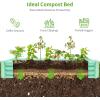 imageLand Guard 1241ft Galvanized Raised Garden Bed Kit for Vegetables Galvanized Super Large Metal Planter Raised Garden Boxes Outdoor359 Gallon CapacityLime Green