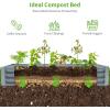 imageLand Guard 1241ft Galvanized Raised Garden Bed Kit for Vegetables Galvanized Super Large Metal Planter Raised Garden Boxes Outdoor359 Gallon CapacityModern Grey