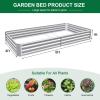 imageLand Guard 1241ft Galvanized Raised Garden Bed Kit for Vegetables Galvanized Super Large Metal Planter Raised Garden Boxes Outdoor359 Gallon CapacitySilver