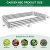 imageLand Guard 1241ft Galvanized Raised Garden Bed Kit for Vegetables Galvanized Super Large Metal Planter Raised Garden Boxes Outdoor359 Gallon CapacitySilver