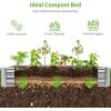 imageLand Guard 1241ft Galvanized Raised Garden Bed Kit for Vegetables Galvanized Super Large Metal Planter Raised Garden Boxes Outdoor359 Gallon CapacitySilver