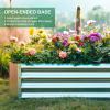 imageLand Guard 1241ft Galvanized Raised Garden Bed Kit for Vegetables Galvanized Super Large Metal Planter Raised Garden Boxes Outdoor359 Gallon CapacitySilver