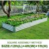 imageLand Guard 1241ft Galvanized Raised Garden Bed Kit for Vegetables Galvanized Super Large Metal Planter Raised Garden Boxes Outdoor359 Gallon CapacitySilver