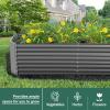 imageLand Guard 632 ft Galvanized Metal Raised Garden Bed 2FT Deep Root Elevated Planter Box Steel Large Vegetable Flower Bed KitGreen3grey