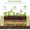 imageLand Guard 632 ft Galvanized Metal Raised Garden Bed 2FT Deep Root Elevated Planter Box Steel Large Vegetable Flower Bed KitGreenCream Yellow