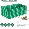 imageLand Guard 632 ft Galvanized Metal Raised Garden Bed 2FT Deep Root Elevated Planter Box Steel Large Vegetable Flower Bed KitGreenGreen
