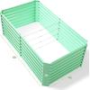 imageLand Guard 632 ft Galvanized Metal Raised Garden Bed 2FT Deep Root Elevated Planter Box Steel Large Vegetable Flower Bed KitGreenLime Green