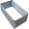 imageLand Guard 632 ft Galvanized Metal Raised Garden Bed 2FT Deep Root Elevated Planter Box Steel Large Vegetable Flower Bed KitGreenModern Gray