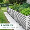 imageLand Guard 632 ft Galvanized Metal Raised Garden Bed 2FT Deep Root Elevated Planter Box Steel Large Vegetable Flower Bed KitSilver1silver