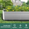 imageLand Guard 632 ft Galvanized Metal Raised Garden Bed 2FT Deep Root Elevated Planter Box Steel Large Vegetable Flower Bed KitSilver1silver