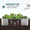 imageLand Guard 632 ft Galvanized Metal Raised Garden Bed 2FT Deep Root Elevated Planter Box Steel Large Vegetable Flower Bed KitSilver1silver
