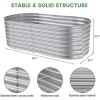 imageLand Guard 632 ft Galvanized Metal Raised Garden Bed 2FT Deep Root Elevated Planter Box Steel Large Vegetable Flower Bed KitSilver1silver