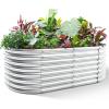 imageLand Guard 632 ft Galvanized Metal Raised Garden Bed 2FT Deep Root Elevated Planter Box Steel Large Vegetable Flower Bed KitSilver1silver
