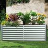 imageLand Guard 632 ft Galvanized Metal Raised Garden Bed 2FT Deep Root Elevated Planter Box Steel Large Vegetable Flower Bed KitSilver1silver
