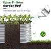 imageLand Guard 632 ft Galvanized Metal Raised Garden Bed 2FT Deep Root Elevated Planter Box Steel Large Vegetable Flower Bed KitSilver1silver