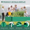 imageLand Guard 632 ft Galvanized Metal Raised Garden Bed 2FT Deep Root Elevated Planter Box Steel Large Vegetable Flower Bed KitSilverGreen
