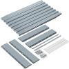 imageLand Guard 632 ft Galvanized Metal Raised Garden Bed 2FT Deep Root Elevated Planter Box Steel Large Vegetable Flower Bed KitSilverModern Gray