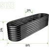 imageLand Guard 822ft Galvanized Raised Garden Bed Kit Raised Garden Boxes Outdoor Oval Metal Raised Garden Beds for Vegetables Forest GreenGray